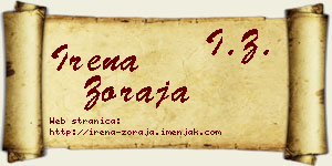 Irena Zoraja vizit kartica